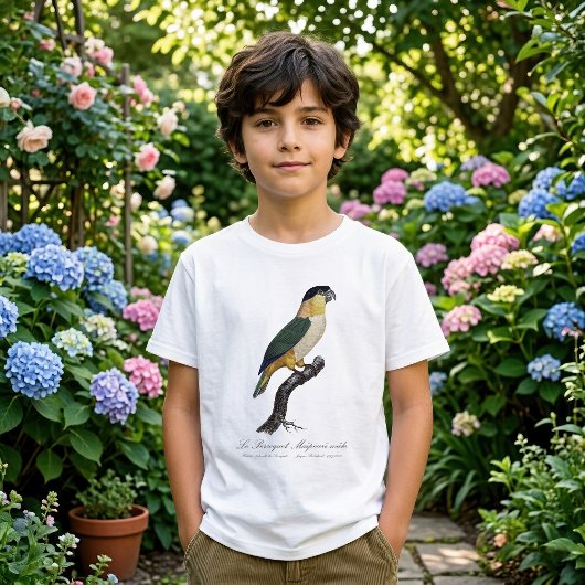 黒頭のオスのインコ、Pionites Melanocephalus Tシャツ