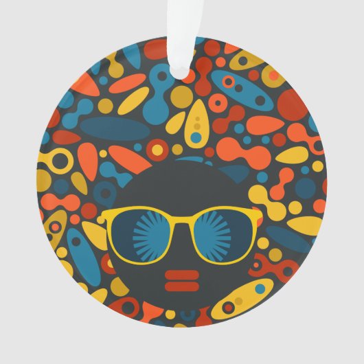 黒頭の女#1 オーナメント (正面)