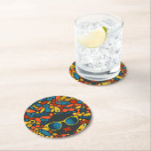 黒頭の女#1 ラウンドペーパーコースター (インサイチュ)