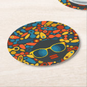 黒頭の女#1 ラウンドペーパーコースター (アングル)