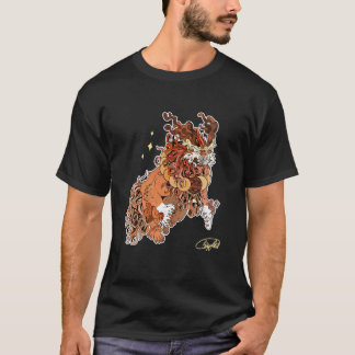 黒風犬Tシャツ（画像署名）  Tシャツ