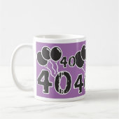 黒風船マグカップ付き40歳の誕生日パープル コーヒーマグカップ (左)