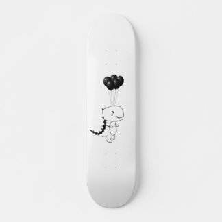 黒飛んでいるいバルーン付きTレックス スケートボード