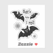 黒飛んでいるこうもり シール (シート)