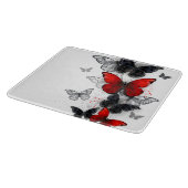 黒飛んでいると赤のモルフォ カッティングボード (角)