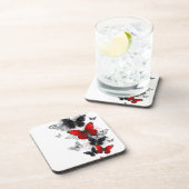 黒飛んでいると赤のモルフォ コースター (右側)