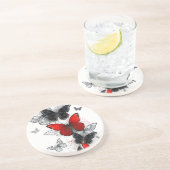 黒飛んでいると赤のモルフォ コースター (側面)