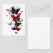 黒飛んでいると赤のモルフォ コーリングカード (正面/裏面)