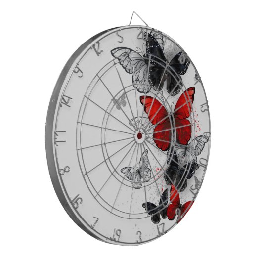 黒飛んでいると赤のモルフォ ダーツボード (正面左)