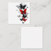 黒飛んでいると赤のモルフォ ノートカード (正面/裏面)