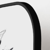 黒飛んでいると赤のモルフォ ピックルボールラケット (左詳細)