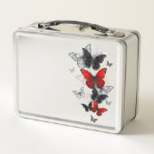 黒飛んでいると赤のモルフォ メタルランチボックス (裏面)