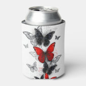 黒飛んでいると赤のモルフォ 缶クーラー (缶正面)