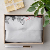 黒飛んでいると赤のモルフォ 薄葉紙 (ギフト)