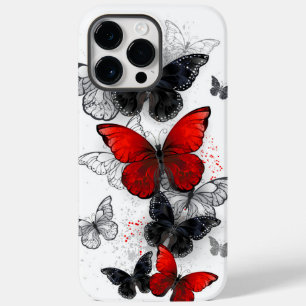 黒飛んでいると赤のモルフォ Case-Mate iPhone 14 PRO MAXケース