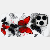 黒飛んでいると赤のモルフォ Case-Mate iPhoneケース (裏面 (横))