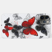 黒飛んでいると赤のモルフォ Case-Mate iPhoneケース (裏面(横))