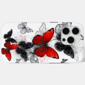 黒飛んでいると赤のモルフォ Case-Mate iPhoneケース (裏面 (横))