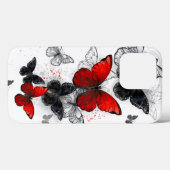 黒飛んでいると赤のモルフォ Case-Mate iPhoneケース (裏面 (横))