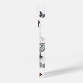 黒飛んでいると赤のモルフォ iPhoneケース (左側面)