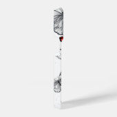 黒飛んでいると赤のモルフォ iPhoneケース (右側面)