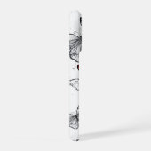 黒飛んでいると赤のモルフォ iPhoneケース (右側面)