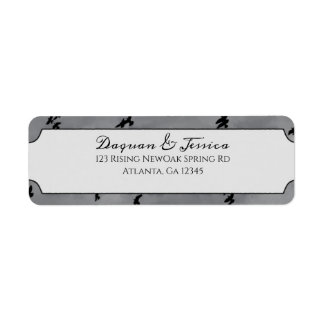 黒飛んでいる鳥ゴシック ラベル