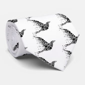 黒飛んでいる鳥 ネクタイ (ロール)