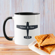 黒飛行機のパーソナライズされた結婚式の引き出物