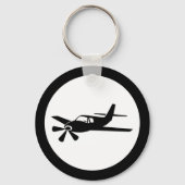 黒飛行機デザイナーキーチェーン キーホルダー (正面)