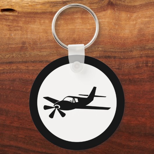 黒飛行機デザイナーキーチェーン キーホルダー (裏面)