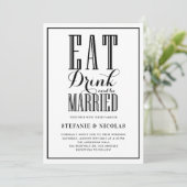 黒食べ酒と結婚したべ結婚て 招待状 (スタンド正面)