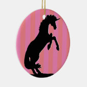 黒飼育用ユニコーン(ピンクストライプの) セラミックオーナメント (右)