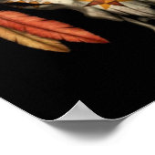 黒飾に羽を付けた先住民ブルスカル ポスター (角)