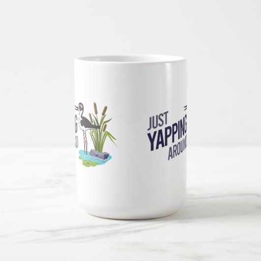 黒首おもしろいののまわりに棒を叩く コーヒーマグカップ (中央)