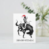 黒馬おもしろいにクリスマスのロデオ・サンタ シーズンポストカード (スタンド正面)