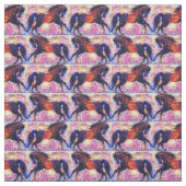 黒馬と赤馬のキャンタリング生地 ファブリック (見本)