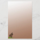 黒馬と馬の文房具 便箋 (正面)