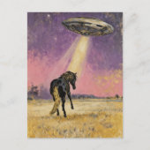 黒馬とUFO ポストカード (正面)
