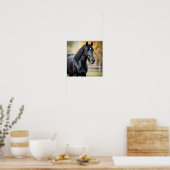 黒馬のクローズアップポートレート ポスター (キッチン)