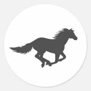 黒馬のランニングシルエット ラウンドシール