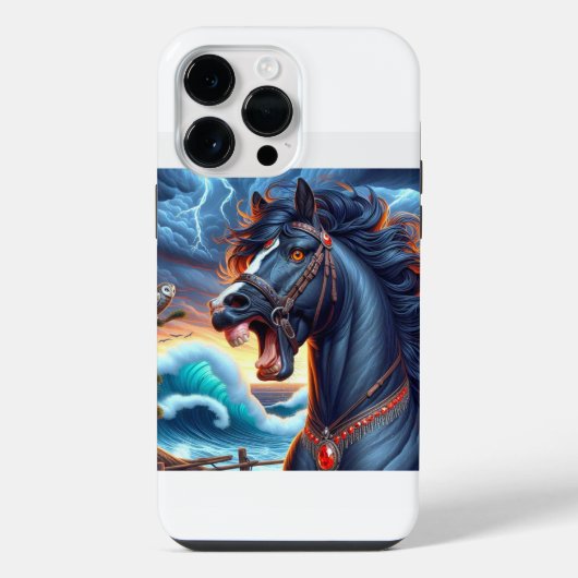 黒馬の嵐 iPhoneケース (裏面)