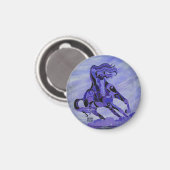 黒馬の背景マグネット マグネット (正面/裏面)