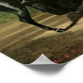 黒馬の騎乗キプラー ポスター (角)