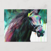 黒馬はがき ポストカード (正面)