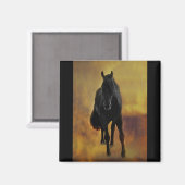 黒馬シルエット マグネット (正面/裏面)