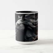 黒馬スペインのの黄昏セラミックマグ マグカップ (中央)