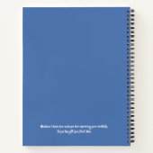 黒馬ワイルドフラワーガールズピンクパープルキッズ ノートブック (裏面)