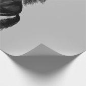 黒馬包み紙とカスタム文字 ラッピングペーパー (角)