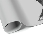 黒馬包み紙とカスタム文字 ラッピングペーパー (ロールコーナー)